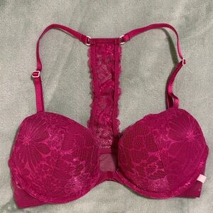 Victoria's Secret Magenta Lace Bra